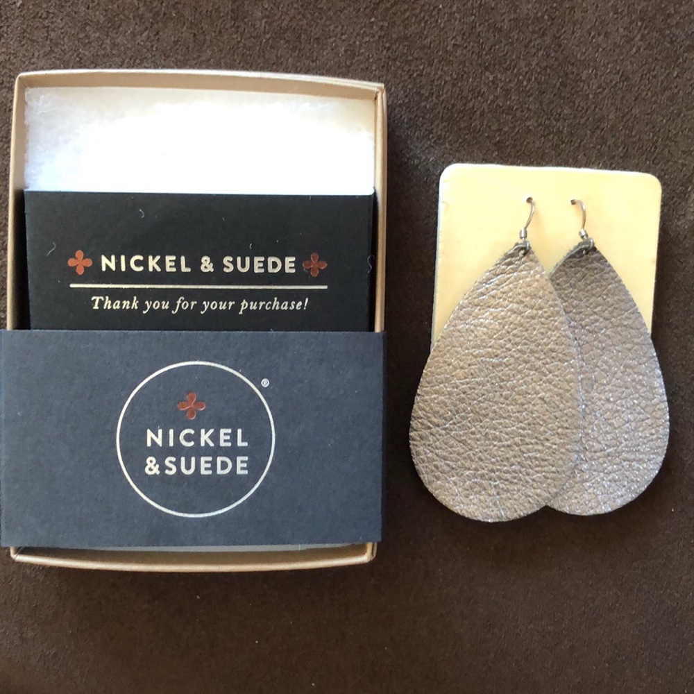 Nickel and Suede Earrings